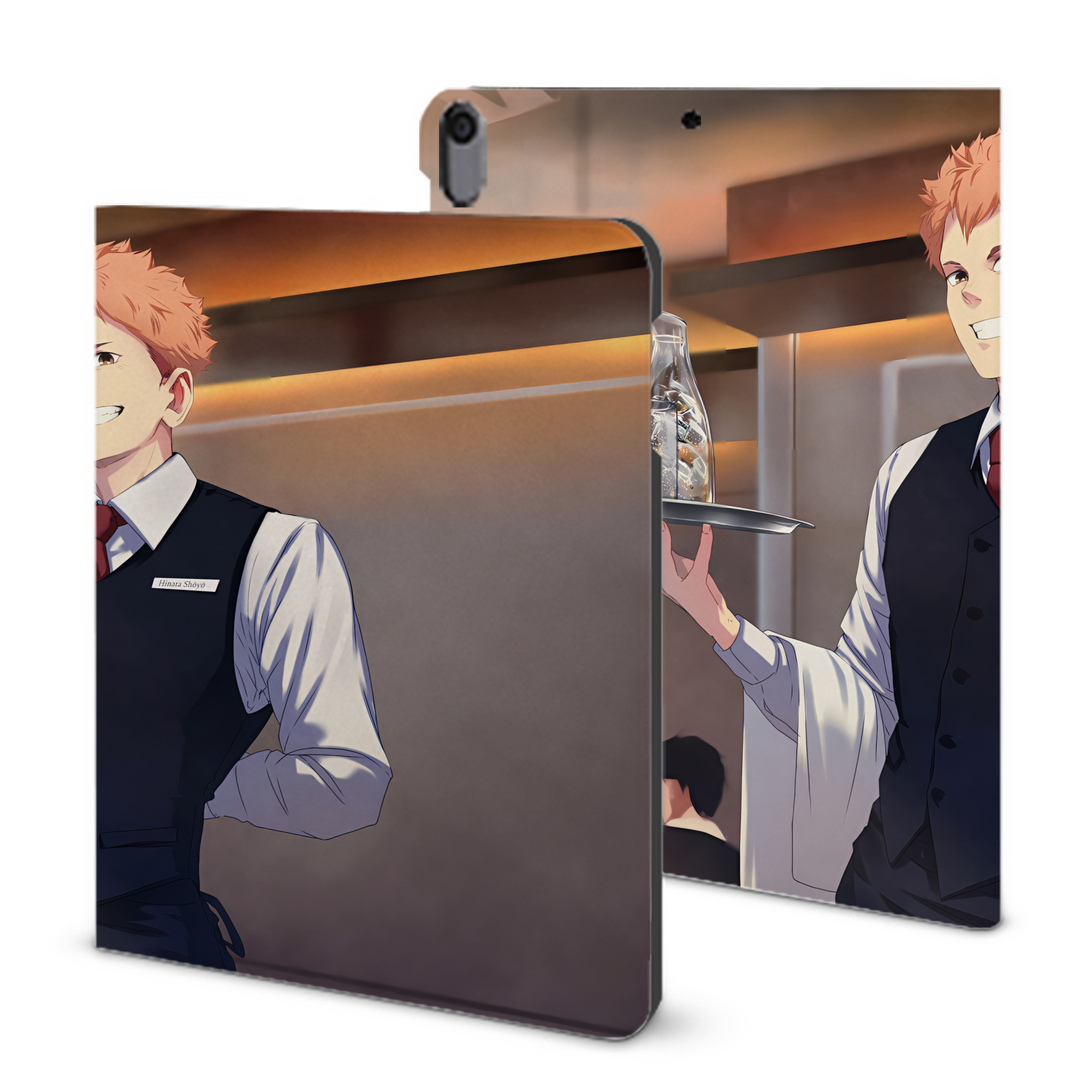 （画像用） ハイキュー!! Haikyu!! IPad ケース ブック型 PUレザー TPU 耐衝撃 軽量 薄型 ペン収納なし 全面保護 IPad 各モデル対応